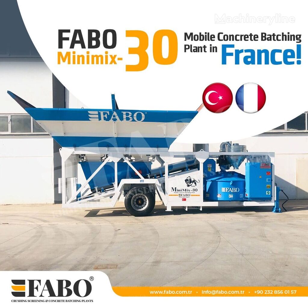 FABO MINIMIX-30M3/H MINI CENTRALE À BÉTON MOBILE planta de hormigón nueva