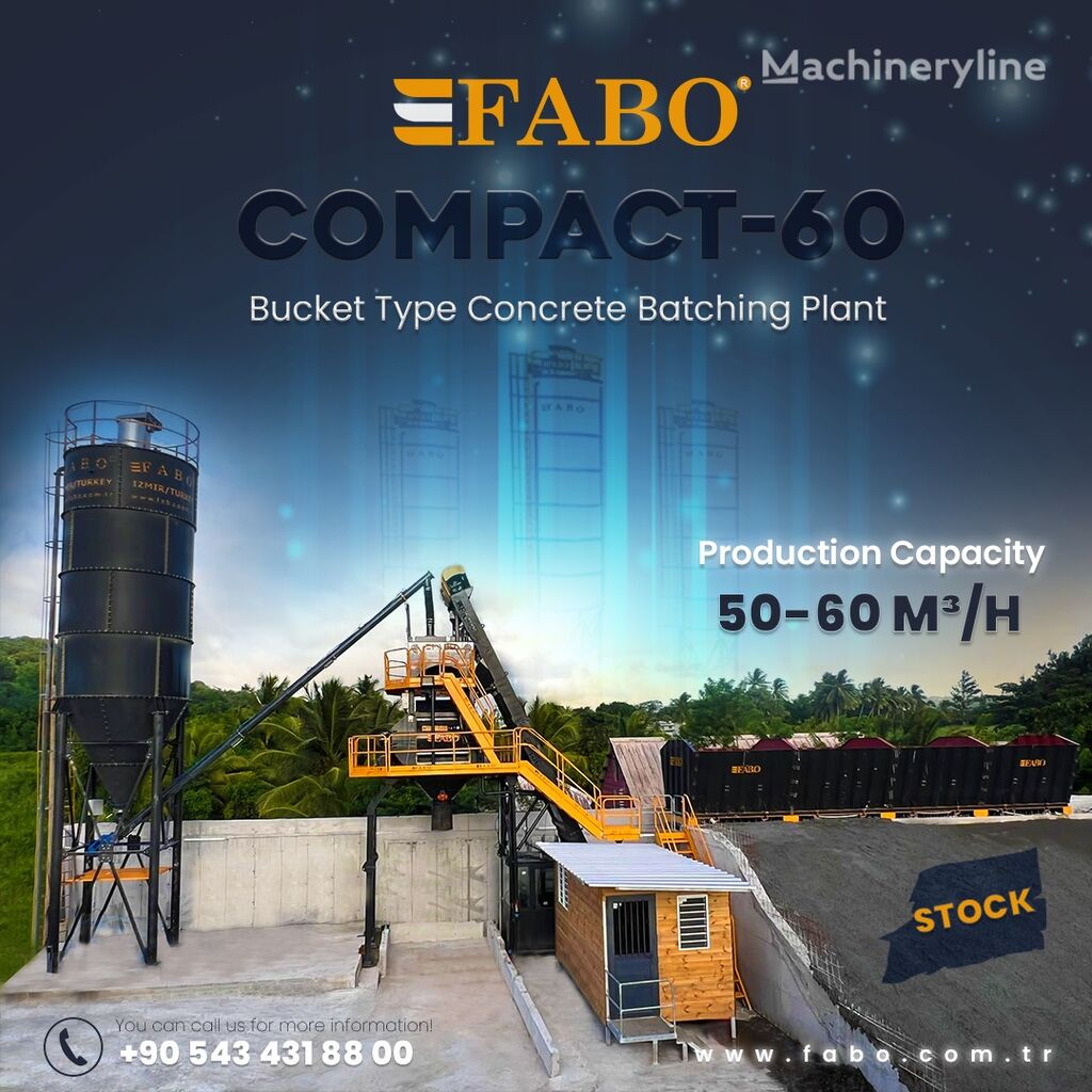 FABO BETONNYY ZAVOD FABOMIX COMPACT-60 | NOVYY PROEKT | V NALIChII planta de hormigón nueva