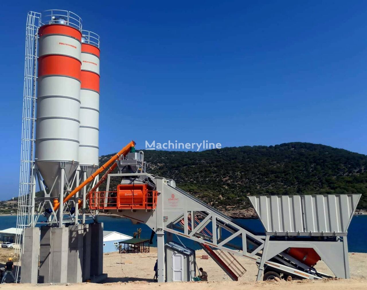 Polygonmach PMC-90 90m3 Mobile Concrete Batching Plant planta de hormigón nueva