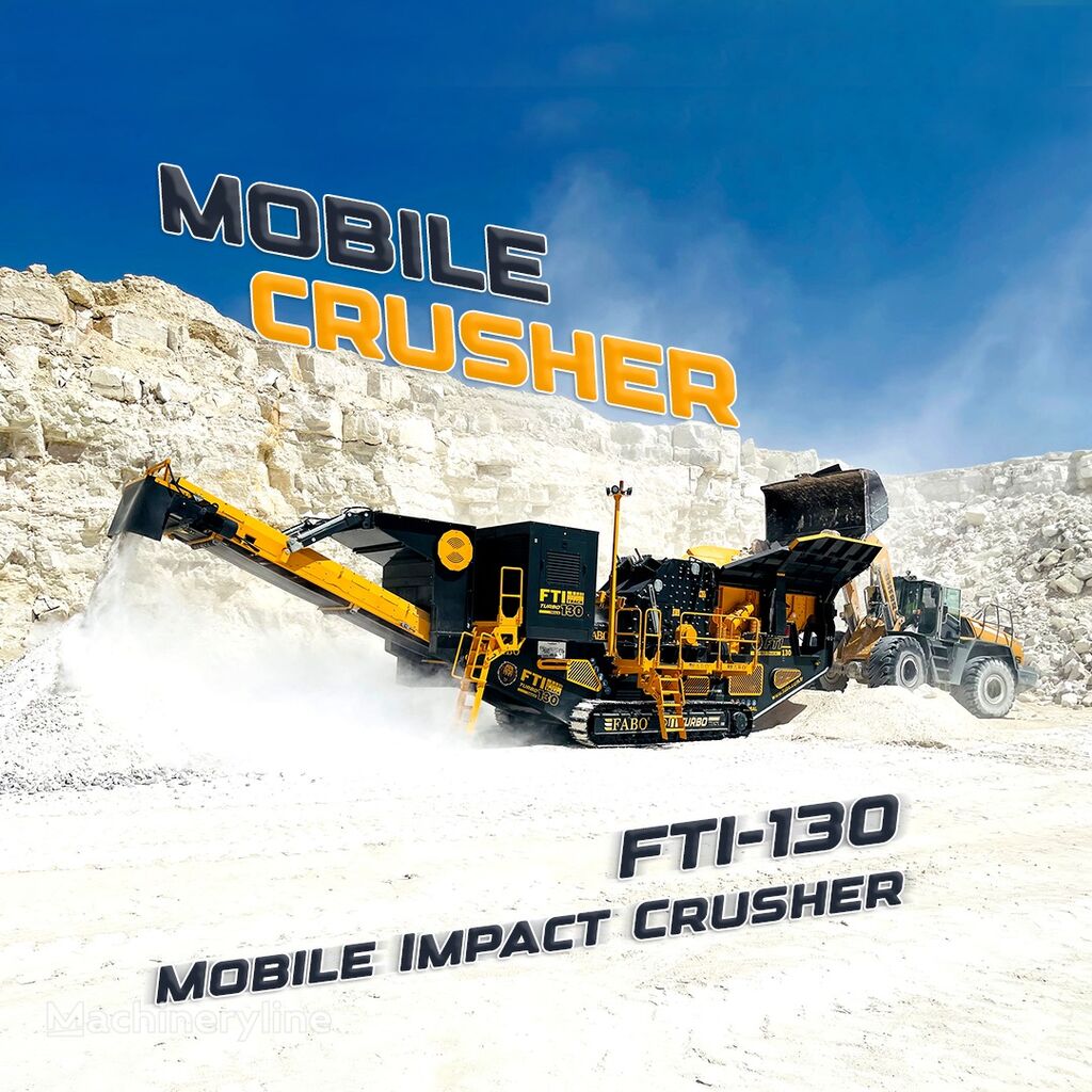 FABO FTI-130 MOBILE IMPACT CRUSHER 400-500 TPH | AVAILABLE IN STOCK planta trituradora móvil nueva