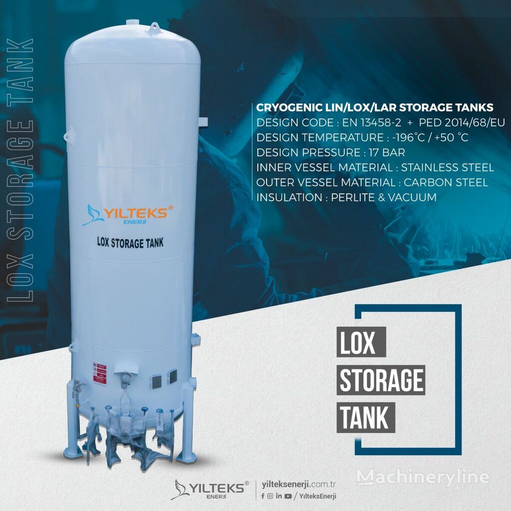 Yılteks Cryogenic Tanks - LIN,LOX,LAR,LCO2  equipo de gas nuevo
